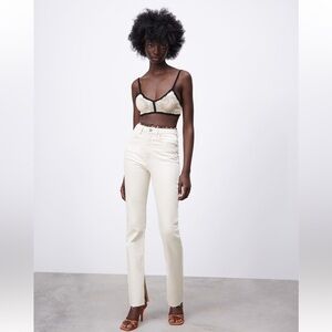 ZARA Slim Flare Slitted High Rise Jean
